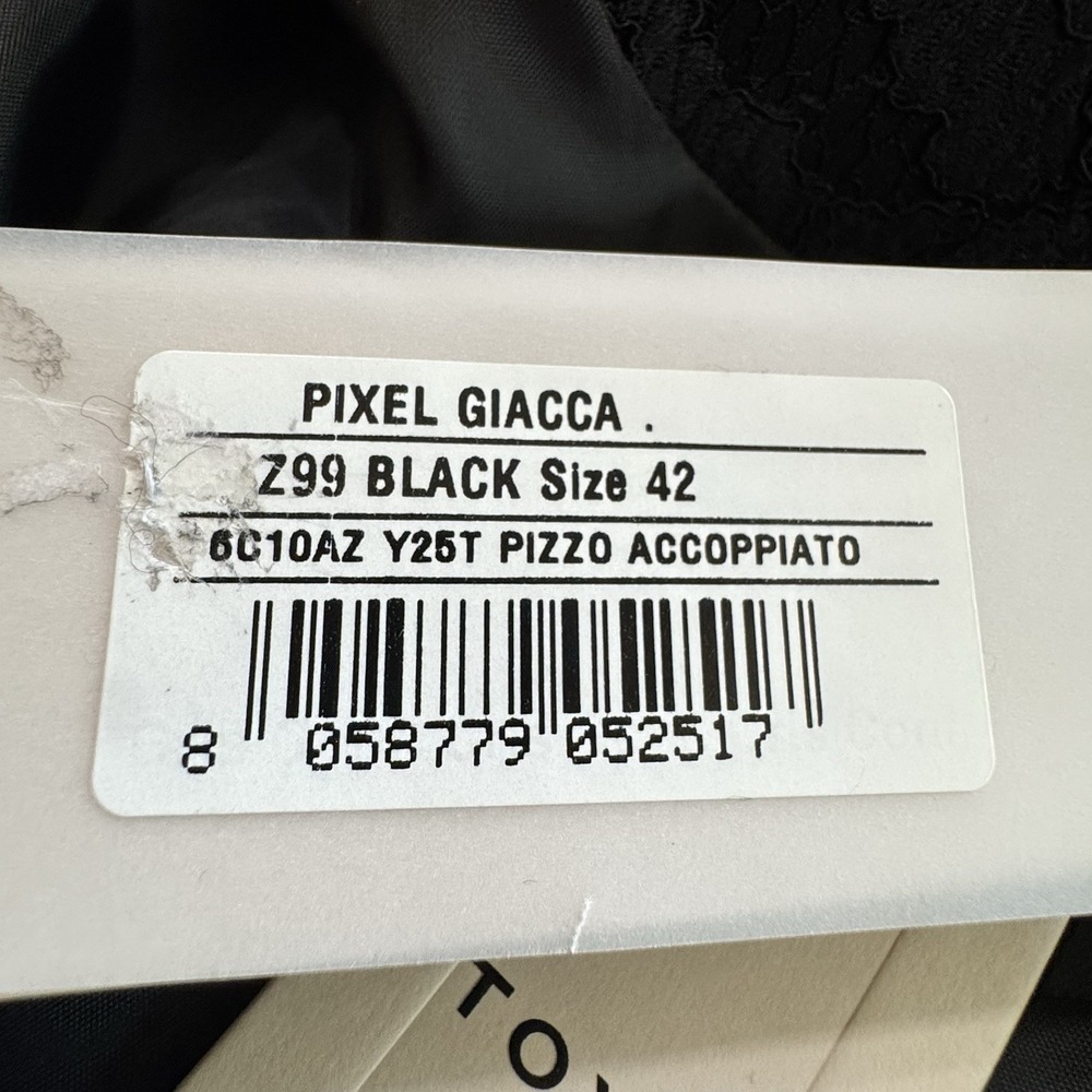 New Toy G Italy Black Lace Jacket Tailored Blazer Size 6‎ US $406 - Picture 15 of 16